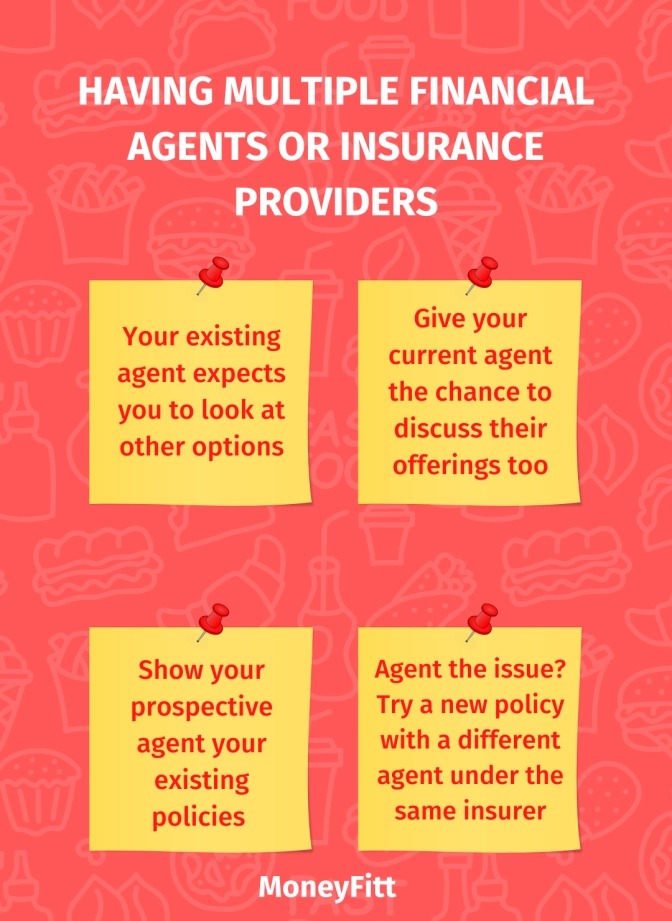 Having multiple financial agents or insurance providers