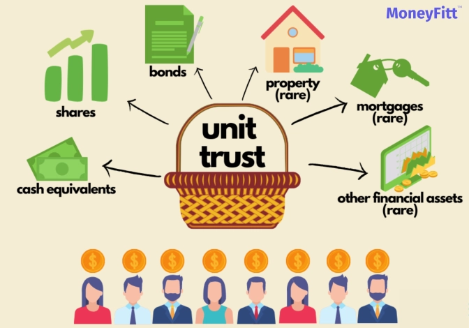 The types of securities that can be purchased with unit trust